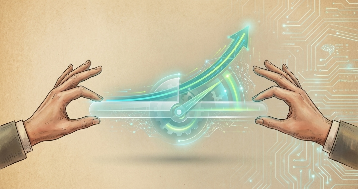 Two people shaking hands over a contract with an upward growth chart in the background